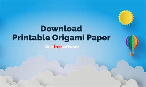 7 Free Websites To Download Printable Origami Paper With