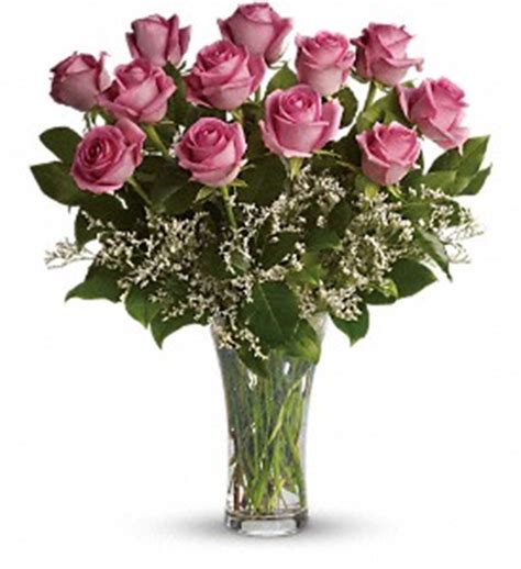 One Dozen Long Stem Pink Roses