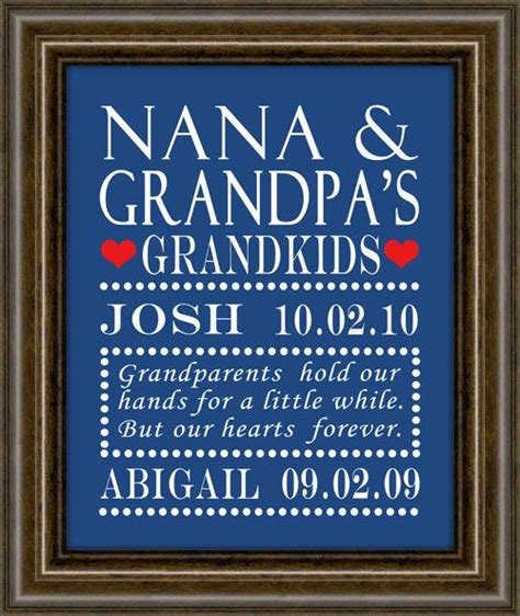 Grandparents Day Ts For Grandparents Personalized Grandparent
