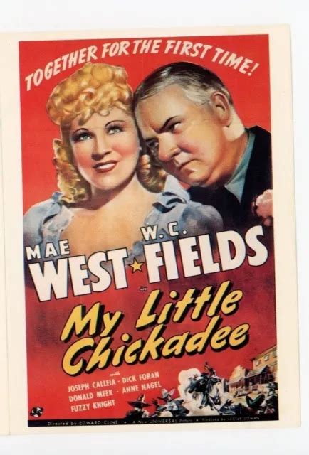 Blank Card Actress Sex Symbol Mae West Wc Fields In My Little Chickadee 1940 699 Picclick