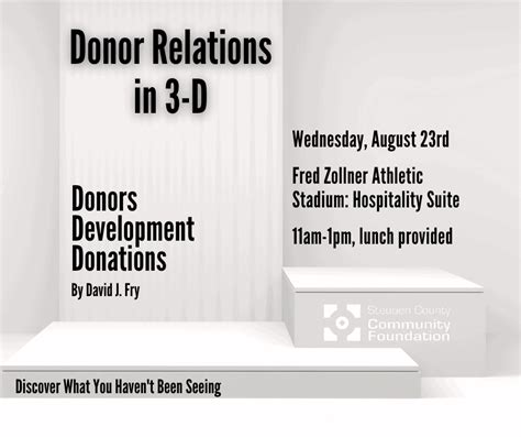 donor relationships in 3 d steuben county community foundation