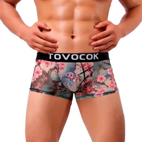 Feitong Mens Sexy Printed Underwear Shorts Men Underpants Soft Occhiali
