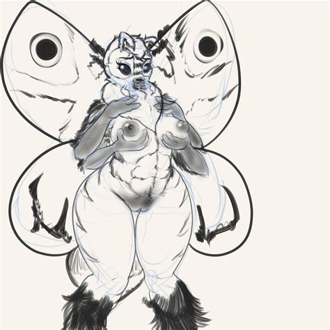 Rule 34 Anthro Arthropod Breasts Exwolf85 Female Godzilla Series Insects Mothra Nipples