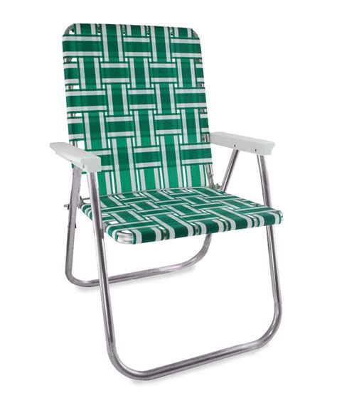 Green Aluminum Folding Webbing Lawn Chair Lawn Chair Usa