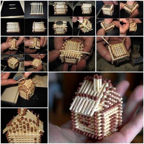 Diy Mini House With Matches Diy Crafts Videos Diy Crafts To Sell