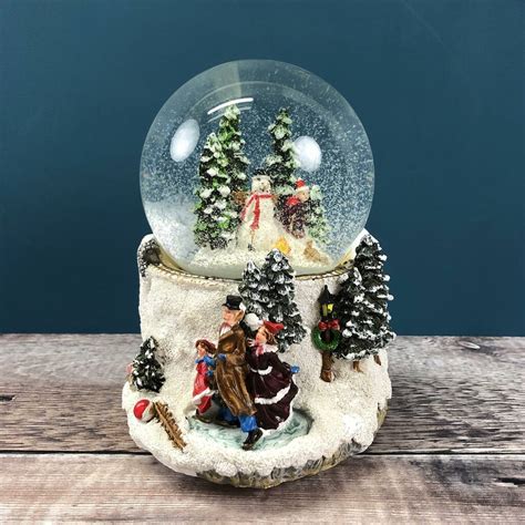 Snowman Forest Scene Musical Christmas Snow Globe By Garden Selections