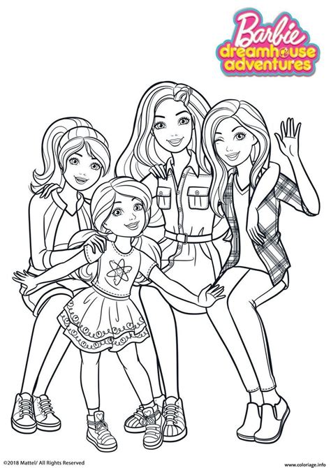 Coloriage Barbie Chelsea Stacie et Skipper à imprimer Barbie coloring