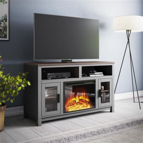 Carver Electric Fireplace Tv Stand For Tvs Up To 60 Gray 1980 X 54