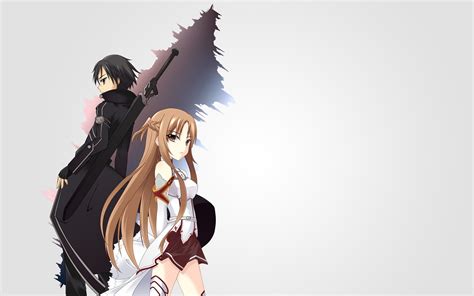 Papel de parede ilustração Anime Sword Art Online Kirigaya Kazuto Yuuki Asuna desenho