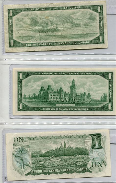 Lot Of 3 One Dollar Bills 1954 1967 1973 Canada Schmalz Auctions