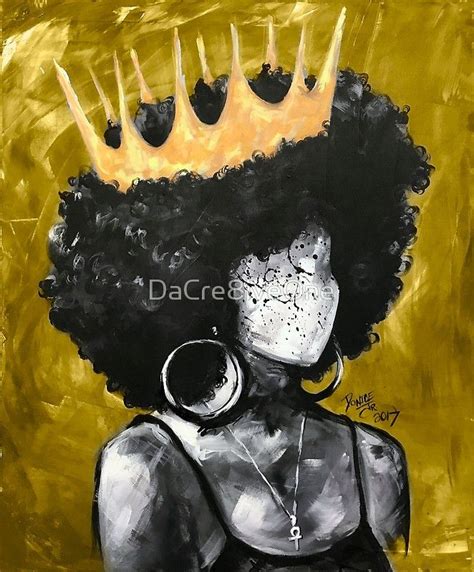 Naturally Queen Ii Gold Canvas Print By Dacre8iveone Black Art