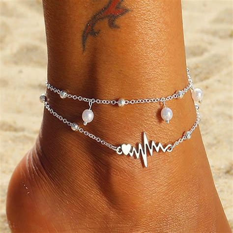 2020 Newfashion Silver Anklets Bracelet For Ankle Female Simulation