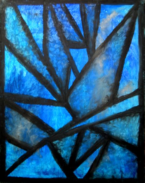 Icicles Abstract Oil Pastel Drawing Flickr Photo