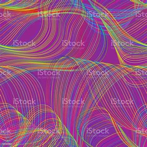 Urban Seamless Pattern Of Vibrant Chaotic Lines Stock Illustration