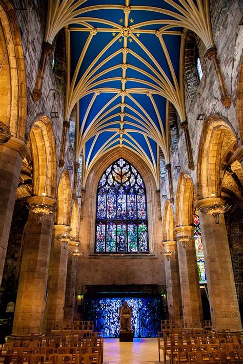 St Giles Cathedral Edinburgh Scotland Beautiful Stained Glass