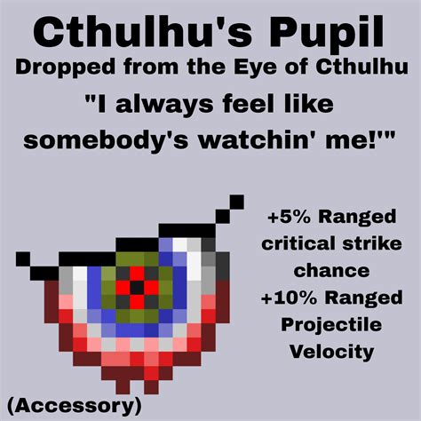 Item Concept: Cthulhu's Pupil (Early game Ranged accessory) : r/Terraria