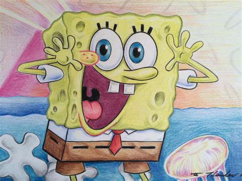 Spongebob Drawing Pencil Sketch Colorful Realistic Art Images Images