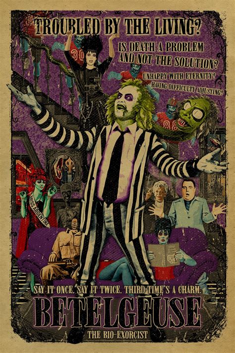 Betelgeuse Betelgeuse Beetlejuice Movie Poster X Kraft Paper Goth Horror Gothic Art