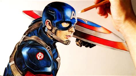 Cómo Dibujar A Capitán América Realista Con Lápices De Colores How To