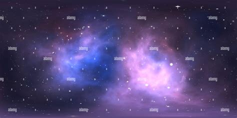 360° View Of 360 Degree Stellar System And Gas Nebula Panorama