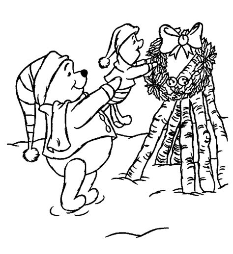 Free Coloring Pages Winnie The Pooh Christmas Coloring Pages