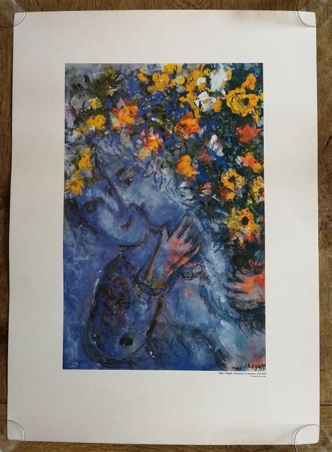 Marc Chagall After Amoureux Au Bouquet Década De Catawiki