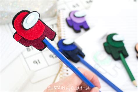 Among Us Crafts Diy Felt Pencil Toppers Sustain My Craft Habit