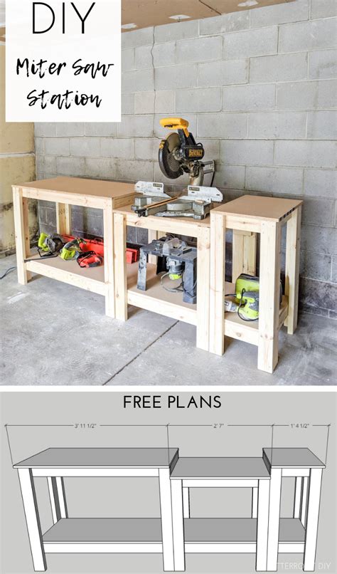 Diy Miter Saw Stand Build Your Own Miter Saw Station And Workbench