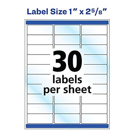 Avery 6521 Glossy Crystal Clear Address Labels For Laser And Inkjet