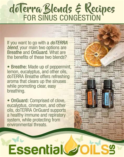 These properties can help manage sinus infections and improve your immunity by fighting other bacteria that may try to. Best doTERRA Products for Cold and Sinus Symptoms ...