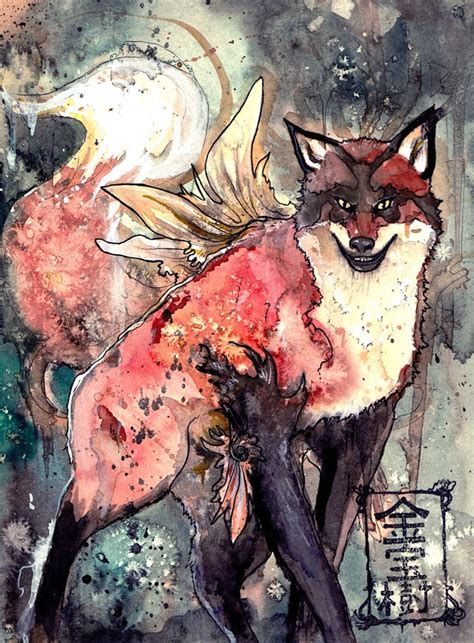 The Fox Spirits Charm By Valhalrion Fox Artwork Creature Art Fox Art