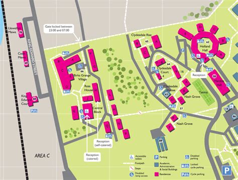 Area C Map Campuses And Visitors University Of Exeter