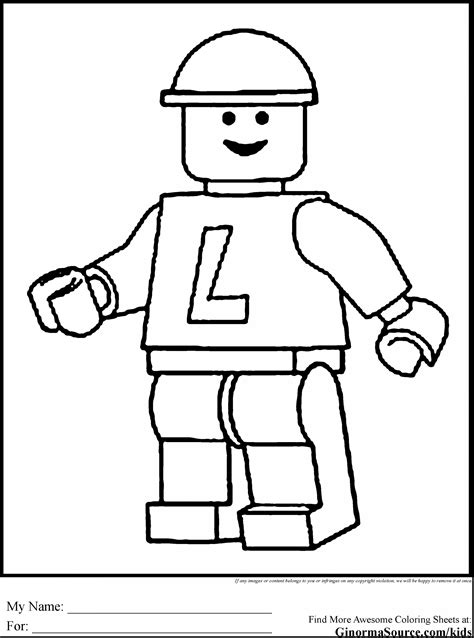 Lego Minifigure Coloring Page at GetDrawings | Free download
