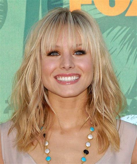 Medium Length Hairstyles With Bangs And Layers For Blonde Hair Hair