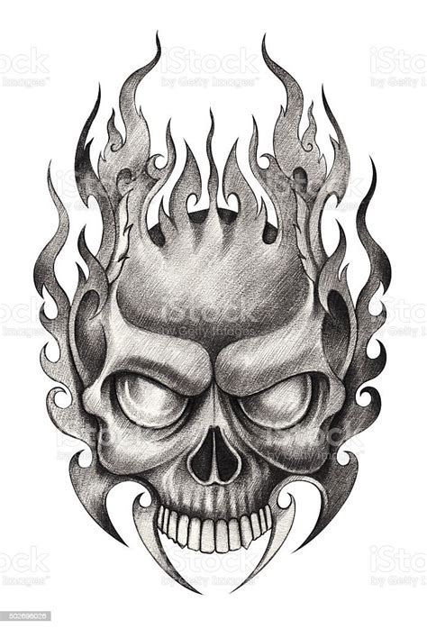 Skull Art Tattoo Stock Illustration Download Image Now Istock