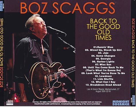 Boz Scaggs Back To The Good Old Times 1cdr Giginjapan