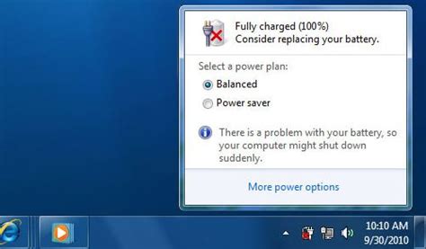 Microsoft Windows 7 Battery Alert Feature Works Fine Check Your