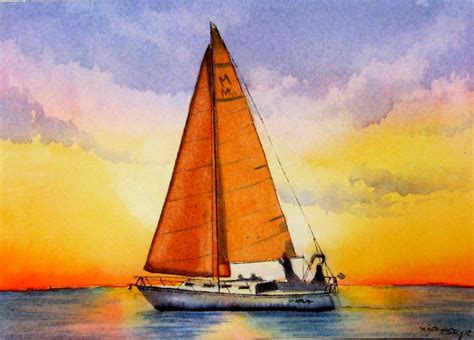 Watercolor Sailboat Paintings