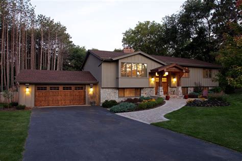 Raised Ranch Facelift Exterior Traditional With Path Sidelights House