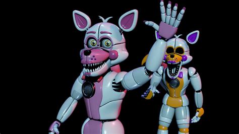 Funtime Foxy And Lolbit Models By Memade In Blender R