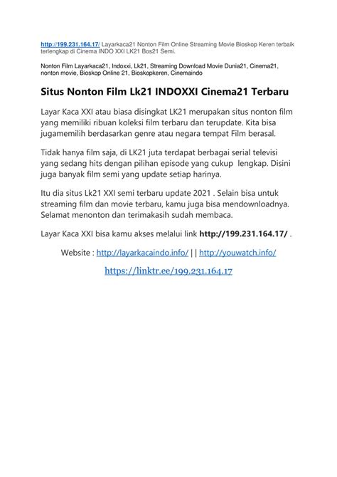 Nonton drama korea, chinese, taiwanese, japanese, thailand, streaming terupdate subtitle indonesia dan english gratis online, download drama korea, tv series dan film korea terbaru sub indo dan english. 199.231.164.17 Nonton Film Online Streaming Layarkaca21 ...