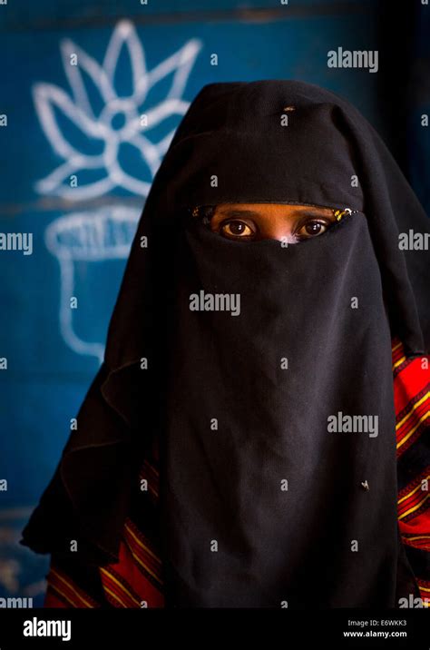 Afar Tribe Woman Covered With A Veil Assaita Afar Regional State