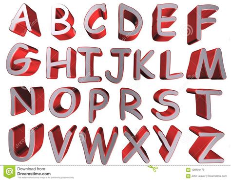 3d Alphabet Letters Stock Image Illustration Of Letters 109491179