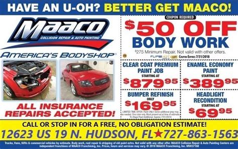 Maaco 299 paint specials 45 specific macco paint colors chart. Paint Jobs Starting at $299! by Maaco Collision Repair ...