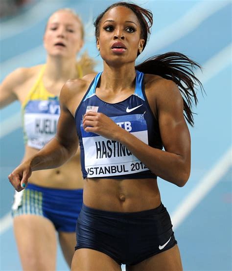natasha hastings of the us looks at the scoreboard after winning heat 1 during the women s 400m