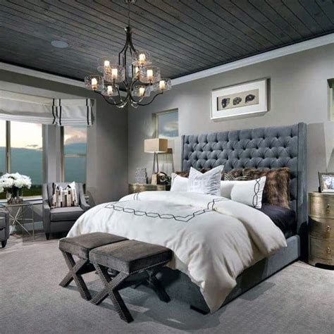 Light modern bedroom with white bedroom furniture, light wood flooring, and small sitting area. Top 60 Best Master Bedroom Ideas - Luxury Home Interior ...