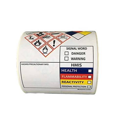 Buy SDS OSHA Data Labels For Chemical Safety 4 X 3 Inches Roll Of 250