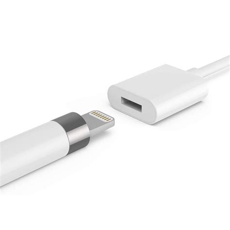 Female Lightning Charging Cable For Apple Pencil White