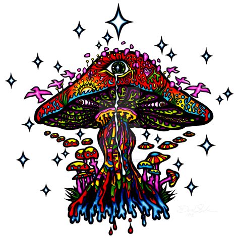 Psychedelic Mushroom By Sandersartgallery On Deviantart