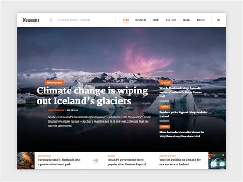Compact News Site Concept By Egill Hardar On Dribbble